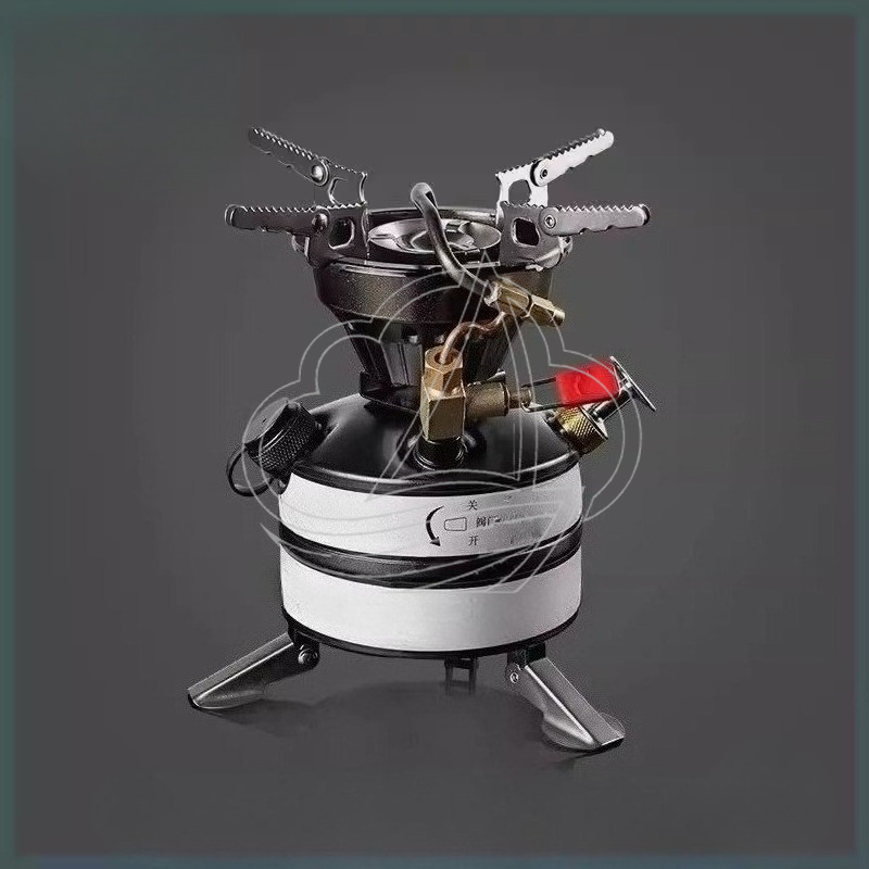 Camping Cooking Area - All-in-One Portable Camping Stove Kit Multi-Fuel