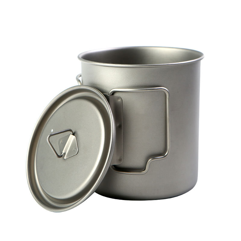 Camping Cooking Utilities - Camping Titanium Cups 450ml 550ml 650ml