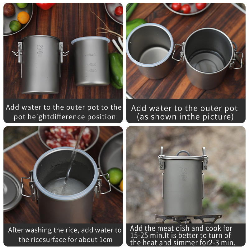 KEITH Pure Titanium Rice Cooke - Camping Cooking Utilities review and price