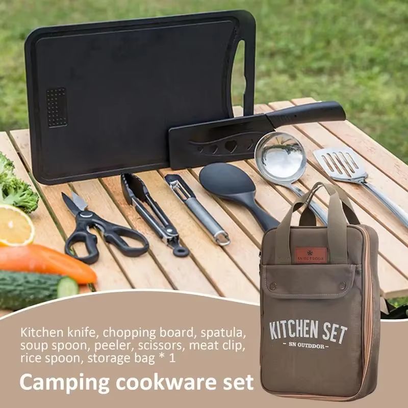 8pcs Camping Kitchen Cookware  - Camping Cooking And Eating review and price