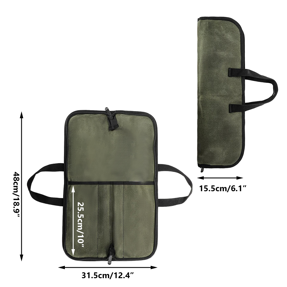 Waxed Canvas Knife Roll Bag Mu - Camping Cooking Utilities review and price