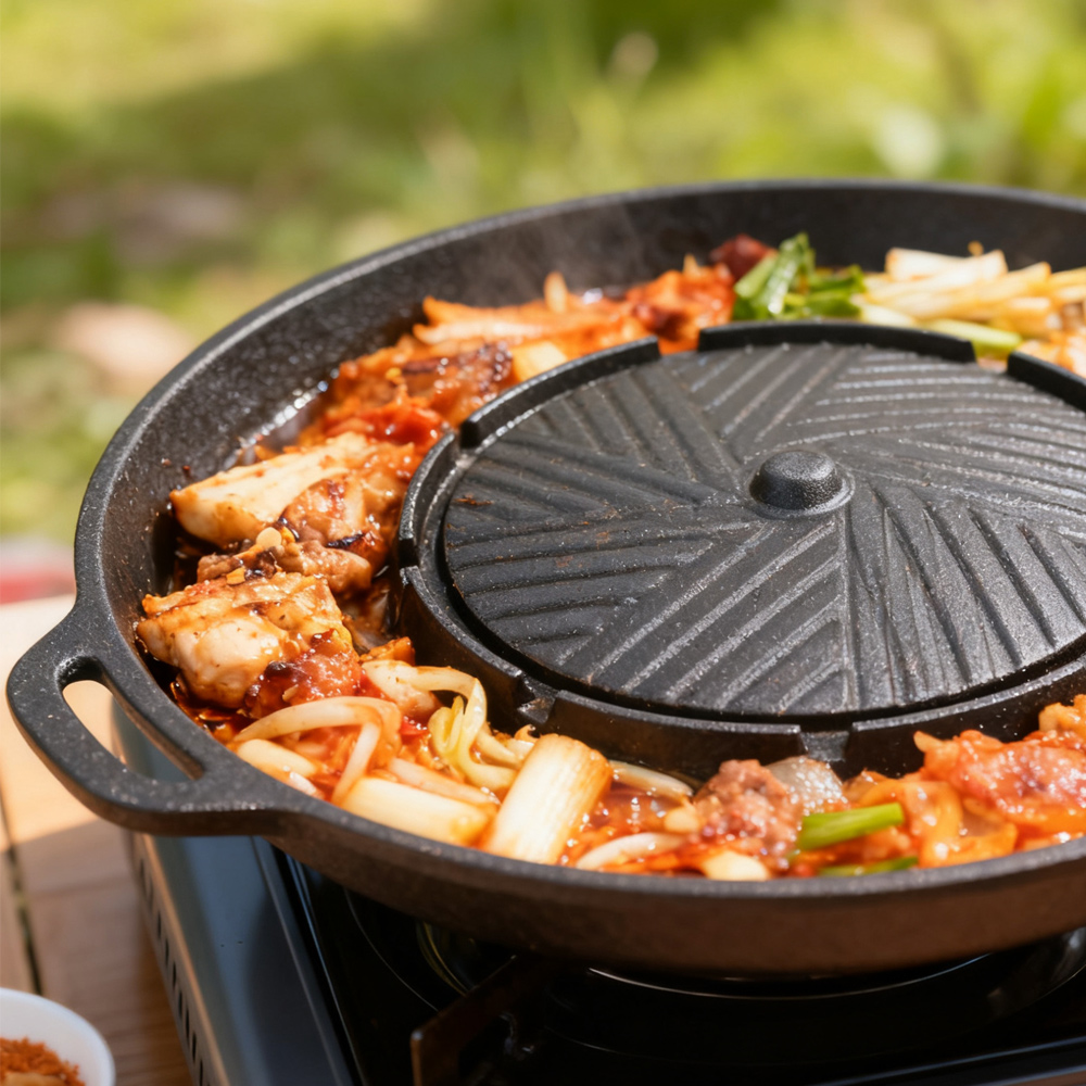 KOSUN Korean BBQ Grill Pan 2 i - Camping Cooking And Eating review and price