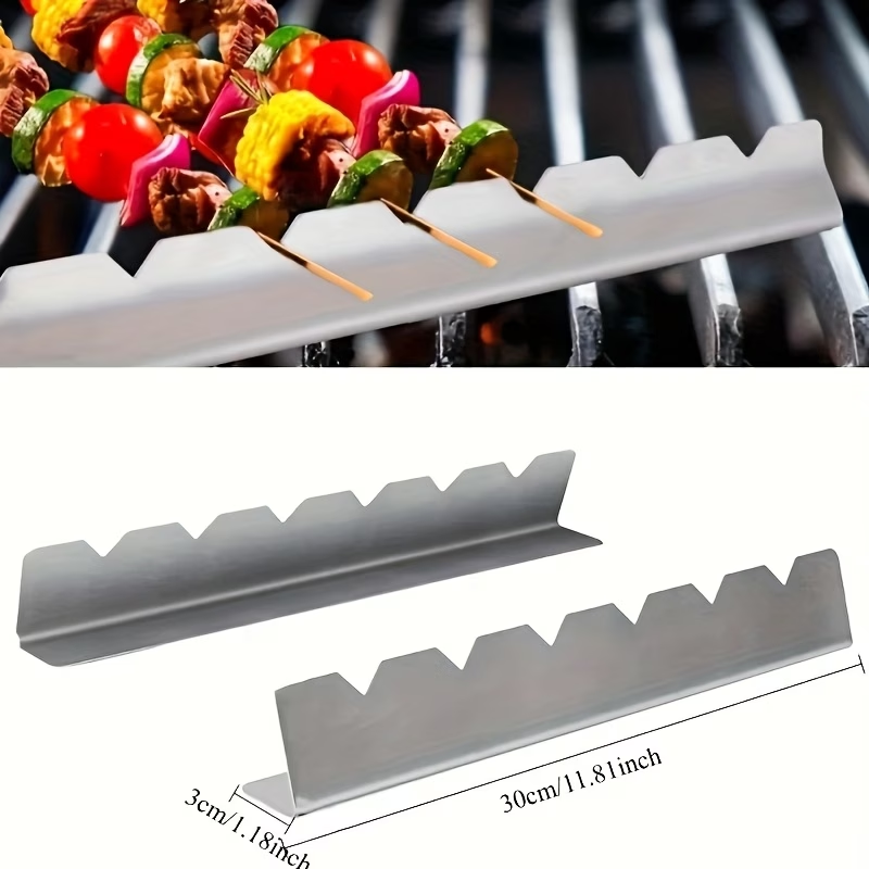 2 Pcs Stainless Steel Kebab Sk - Camping Cooking Utensil Holder review and price