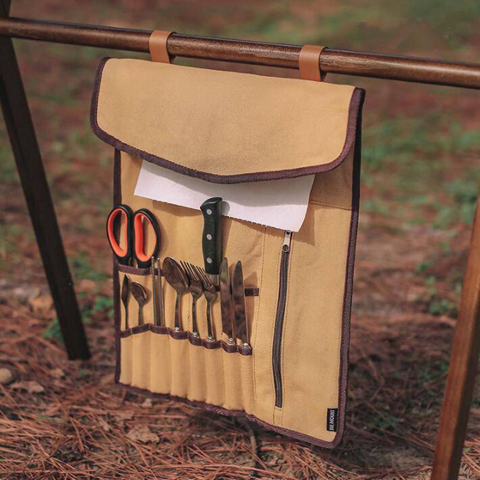 Portable Camping Utensil Roll  - Camping Cooking Utensil Holder review and price