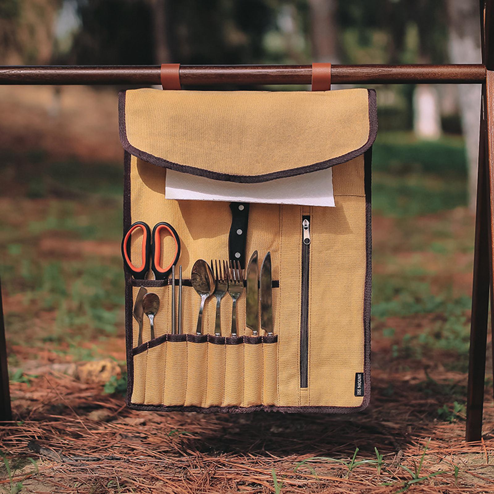 Portable Camping Utensil Roll  - Camping Cooking Utensil Holder review and price