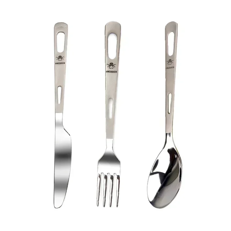 HWZBBEN Titanium Fork Spoon Kn - Camping Cooking And Eating review and price
