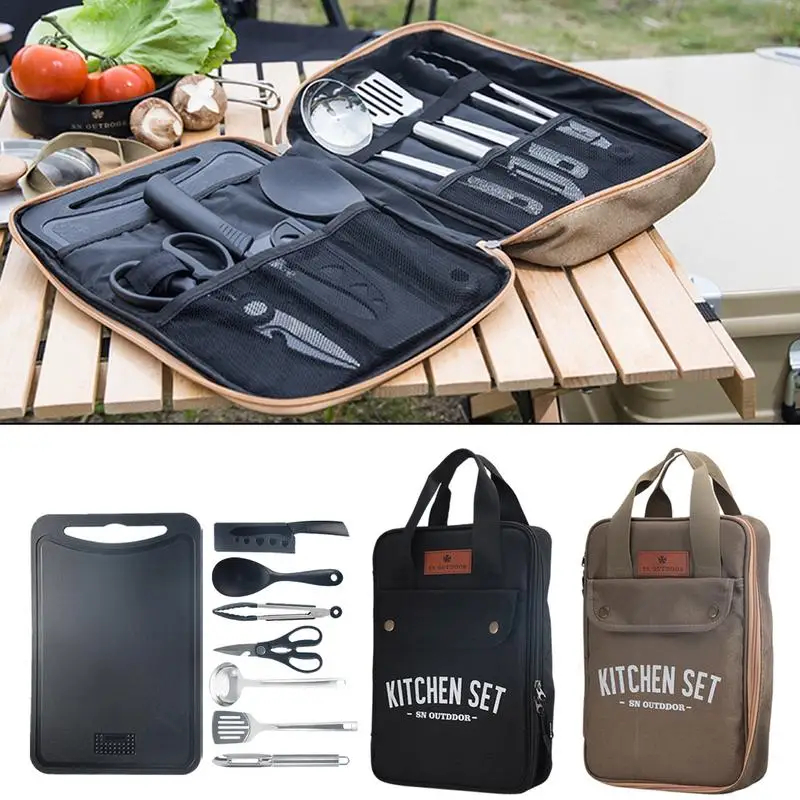 8pcs Camping Kitchen Cookware  - Camping Cooking And Dining Set review and price