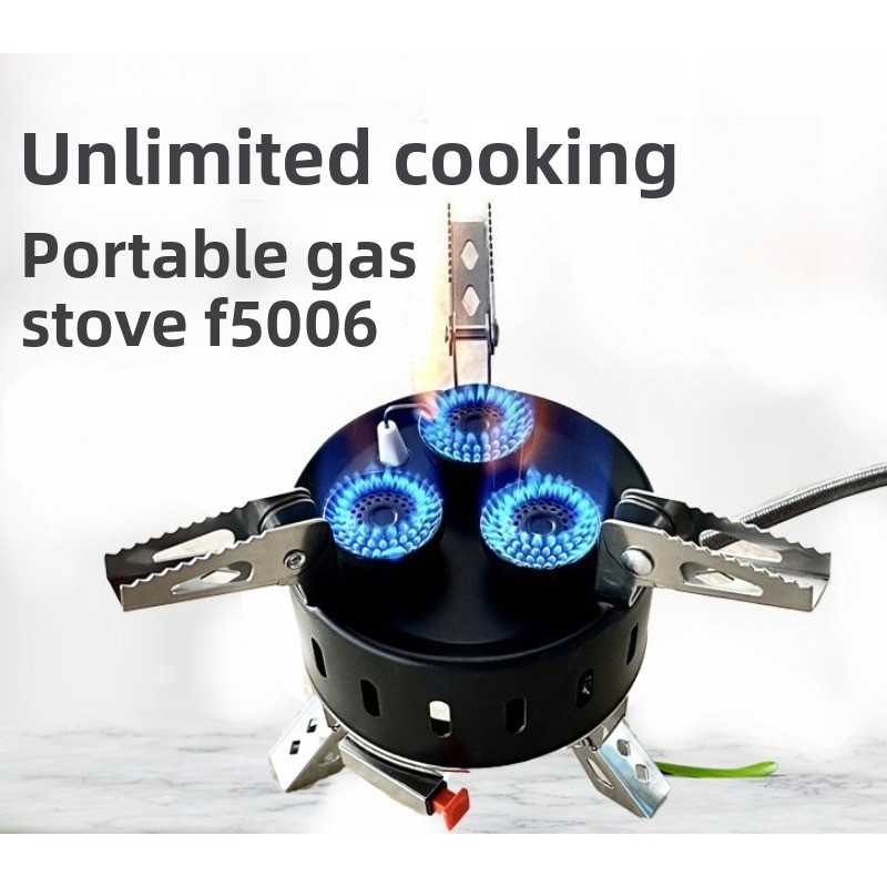 Portable 3 Burner Windproof Bu - Camping Cooking Gas Stove Portable Tool review and price