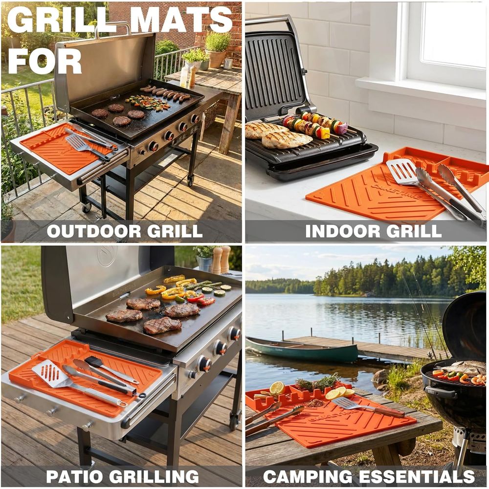 Silicone Grill Mats or Griddle - Camping Cooking Area review and price