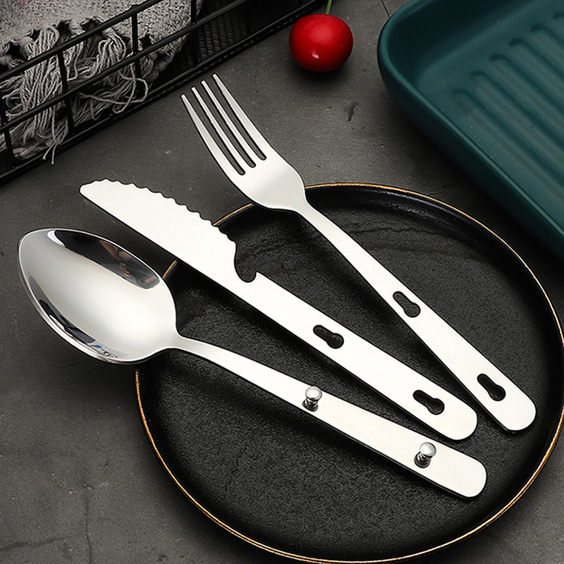 3pcs/set Portable Stainless St - Camping Cooking And Dining Set review and price