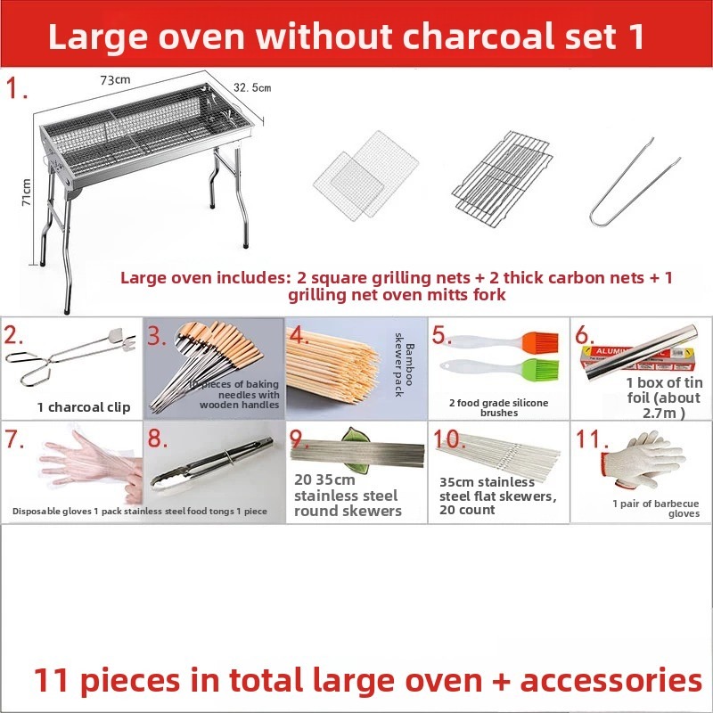 Large Folding Charcoal Barbecu - Camping Cooking Area review and price