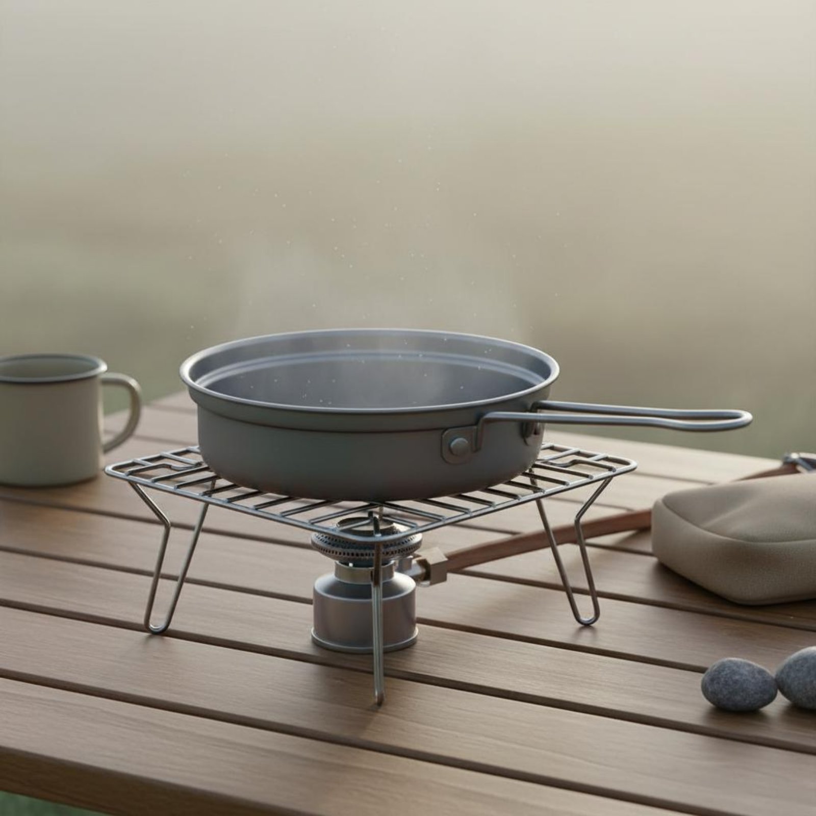 2 Pieces Metal Camping Cook Se - Camping Cooking And Dining Set review and price